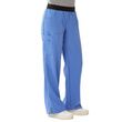 Medline Pacific Ave Womens Stretch Fabric Wide Waistband Scrub Pants - Ceil Blue