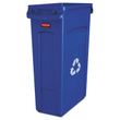 Rubbermaid Commercial Slim Jim Plastic Recycling Container with Venting Channels