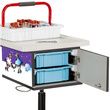 Clinton Pediatric Series Phlebotomy Cart - Two plastic bins slide out on plastic channels