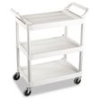 Rubbermaid Commercial Three-Shelf Service Cart - RCP342488OWH