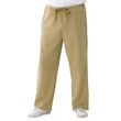 Medline Newport Ave Unisex Stretch Fabric Scrub Pants with Drawstring - Khaki