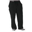Medline Illinois Ave Mens Athletic Cargo Scrub Pants with 7 Pockets - Black