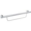 Moen 24 Inches Brushed Nickel Grab Bar With Towel Bar