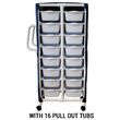 MJM International Specialty Cart with Pull Out Tubs