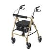 Mabis DMI Ultra Lightweight Aluminum Rollator With Curved Padded Back Rest