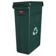 Rubbermaid Commercial Slim Jim Plastic Recycling Container with Venting Channels - RCP354007GN
