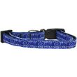 Mirage Blue And White Swirly Nylon Ribbon Dog Collar