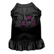 Mirage Peace Breast Cancer Rhinestone Pet Dress in Black Color