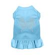 Mirage Bow Rhinestone Dog Dress in Baby Blue Color