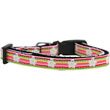 Mirage Striped Daisy Nylon Ribbon Dog Collar