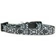 Mirage Fancy Black And White Nylon Ribbon Dog Collar