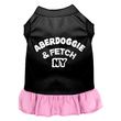 Mirage Aberdoggie NY Screen Print Dog Dress in Black With Light Pink Color