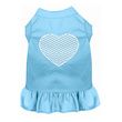 Mirage Chevron Heart Screen Print Dog Dress in Baby Blue Color