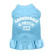 Mirage Aberdoggie UK Screen Print Dog Dress in Baby Blue Color