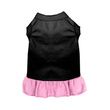 Mirage Plain Pet Dress in Black With Light Pink Color