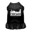 Mirage Chicago Skyline Screen Print Dog Dress in Black Color