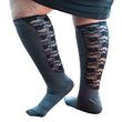 Xpandasox Plus Size Wide Calf Cotton Blend Lace Knee Socks