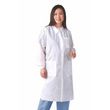 Medline Disposable Unisex Knit Cuff And Traditional Collar White Lab Coats