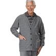  Silverts Mens Adaptive Soft Fleece Cardigans - Gray
