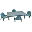 Childrens Factory Baseline Toddler 48 Inches X 30 Inches Rectangular Table And Chairs Set
