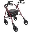  ProBasics Deluxe Aluminum Rollator With Eight Inch Wheels - Burgundy