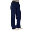 Medline Pacific Ave Womens Stretch Fabric Wide Waistband Scrub Pants - Navy