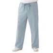 Medline Newport Ave Unisex Stretch Fabric Scrub Pants with Drawstring - Light Gray