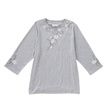 Womens Embroidered Open Back Cotton Top - Grey