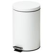 Small Round Waste Receptacle in White Color
