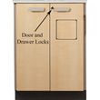 Upholstered Apron Recovery Couch - Door and drawer lock