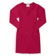 Womens Long-Sleeve Open Back Ponte Dress - Pink