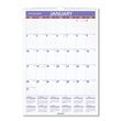 AT-A-GLANCE Monthly Wall Calendar with Ruled Daily Blocks