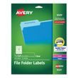 Avery Clear Permanent File Folder Labels with Sure Feed Technology