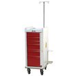 Harloff MR Conditional Narrow Six Drawer Emergency Cart speciality Package