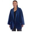 Silverts Cozy Fleece Women Pocket Capes  - Estate Blue