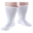 Silverts Extra Wide Edema Unisex Diabetic Socks - White