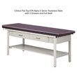 Clinton ETA S-Series Treatment Table with Two Drawers and Full Shelf