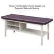 Clinton S-Series Straight Line Treatment Table with Shelving