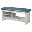 Clinton Flat Top Style Line Straight Line Treatment Table with Shelving