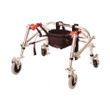 Kaye Wide Posture Control Four Wheel Walker With Installed Silent Rear Wheel For Youth - Soft Sling Seat