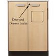 Clinton Molded Top Treatment Cabinet with Two Doors and One Drawer - Door And Drawer Lock
