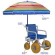 Buy MJM All Terrain Beach Wheelchair, 722-ATC-ELR-YEL-U