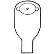 Nu-Hope Classic-Oval One Piece Urinary XT-Barr Precut Ostomy Pouch