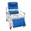 MJM International Bariatric Reclining Shower Chair with Open Front Soft Seat