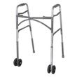 McKesson Adult Folding Walker With Wheels - with steel