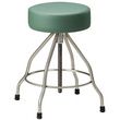 Clinton SS-2179 Stainless Steel Stool with Rubber Feet and Upholstered Top