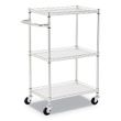 Alera Three-Shelf Wire Cart with Liners