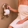 HealthCraft Invisia 2-in-1 Toilet Roll Holder With Integrated Grab Bar