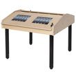 Childrens Factory Angeles 4-Station Technology Table With Adjustable Legs