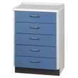Clinton Molded Top Treatment Cabinet with Five Drawers